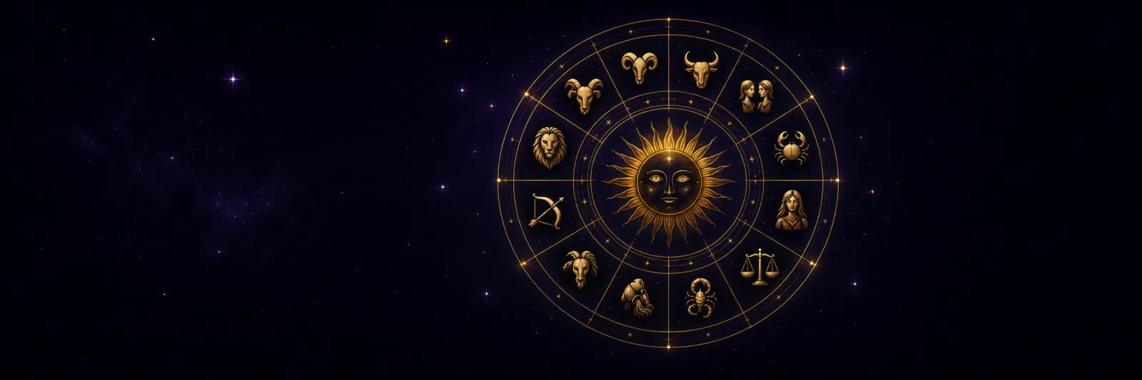On iki burcu gösteren astroloji çemberi